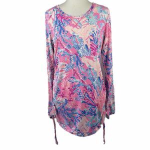 Lilly Pulitzer Luxletic Meryl Nylon Weslee Convertible Sunguard Size XL Beach